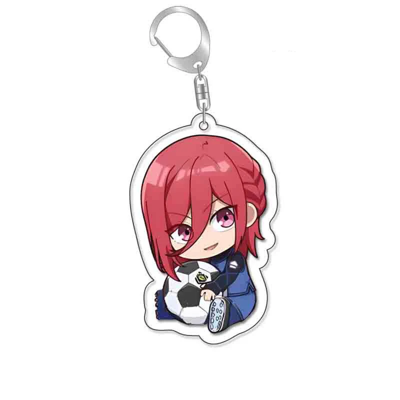 Manga Anime Blue Lock Acrylic Keychain Isagi Yoichi Bachira Chigiri Cartoon Cute Figures Key Chain Ornament Bag Charm Fans Gifts