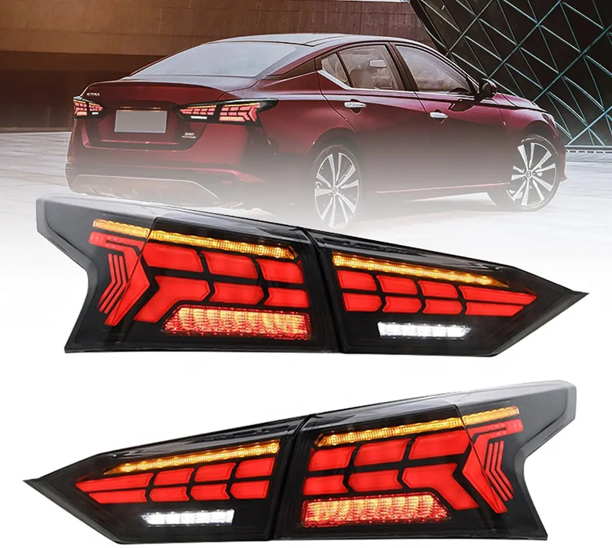 

LED Taillights Assembly For Nissan Altima 2019-2022 With Start Up Animation Sequential Turn Signal Rear Lamps Assembly