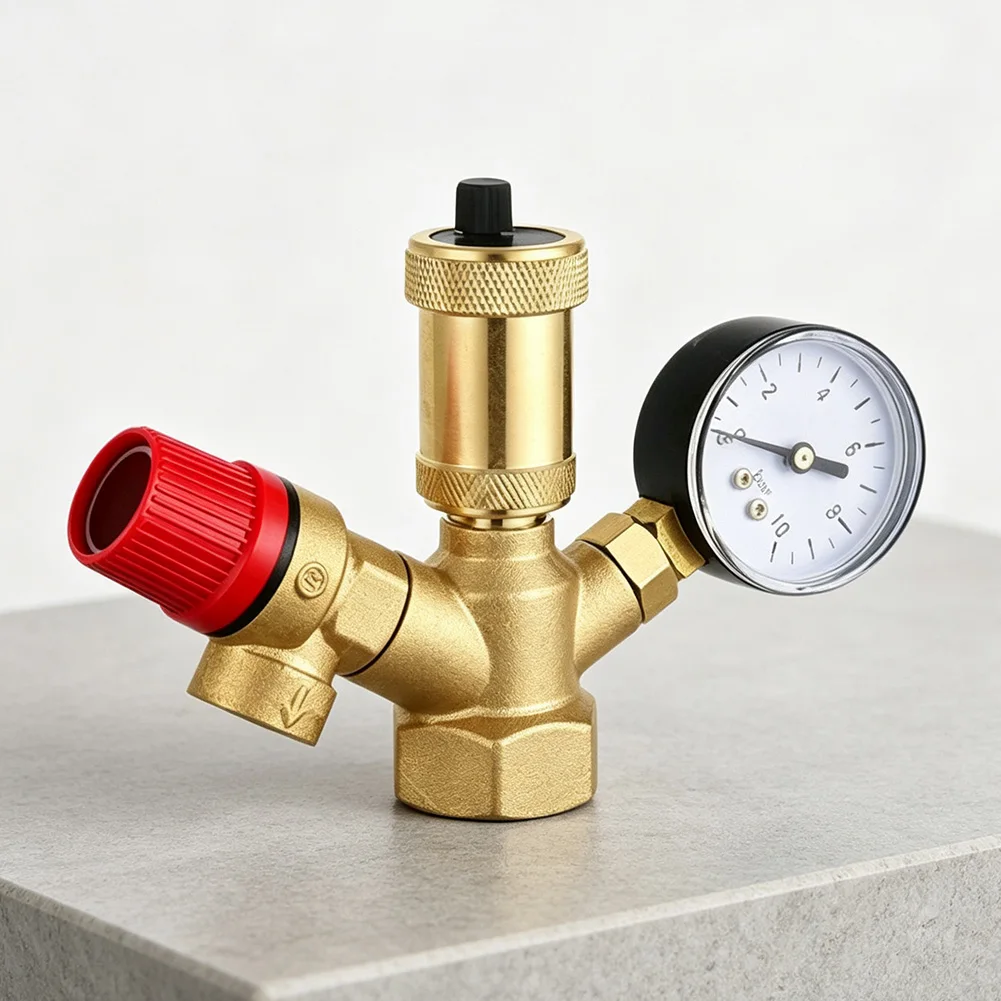 Brass Pneumatic Pressure Relief Valve DN20 PN16 One Way For Exhaust Safety Boiler Venting Component For Residential Commercial