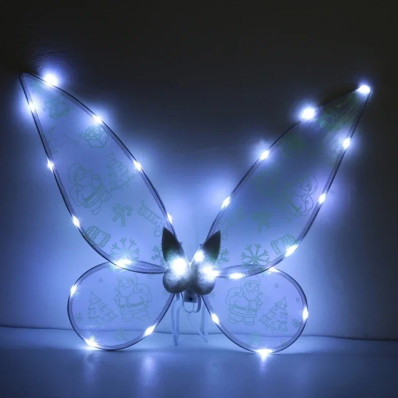 Fairy ผีเสื้อ Wing Light Up Angel Wing Fairy Wing คริสต์มาสฮาโลวีนคอสเพลย์การถ่ายภาพ Props อุปกรณ์เสริมเวที