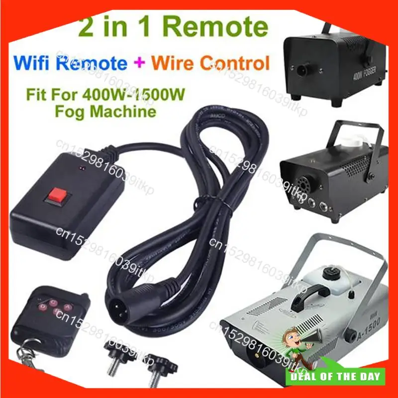 Agosto 2 peça 90-240vac 2 em 1 controle remoto sem fio 3 pinos xlr para máquina de fumaça festa dj palco efeito de iluminação atmosfera d