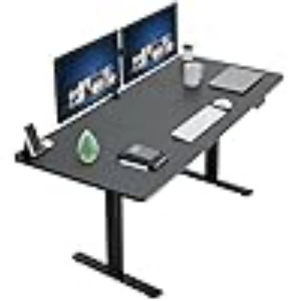 

71 x 30 inch Standing Desk Workstation, Memory Controller Height Adjustment, 1B Series, Black Top Black Frame, Computer Desks