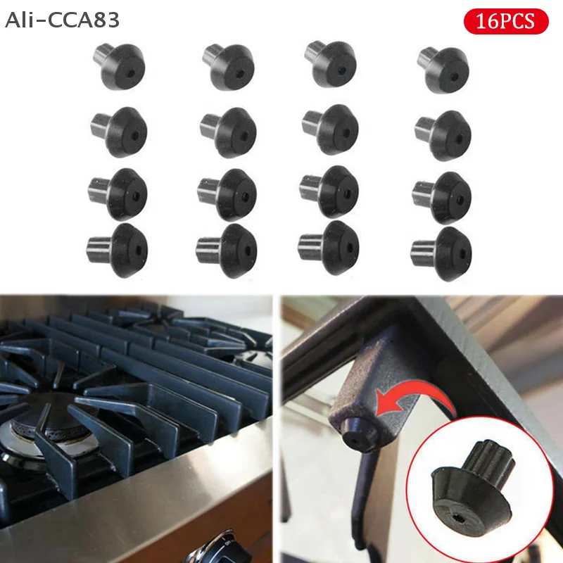 

HMA9-16 PCS Gas Range Burner Grate Foot Compatible Stove Gas Stove Burner Foot Rubber Feet for Gas Stove Replacement Parts
