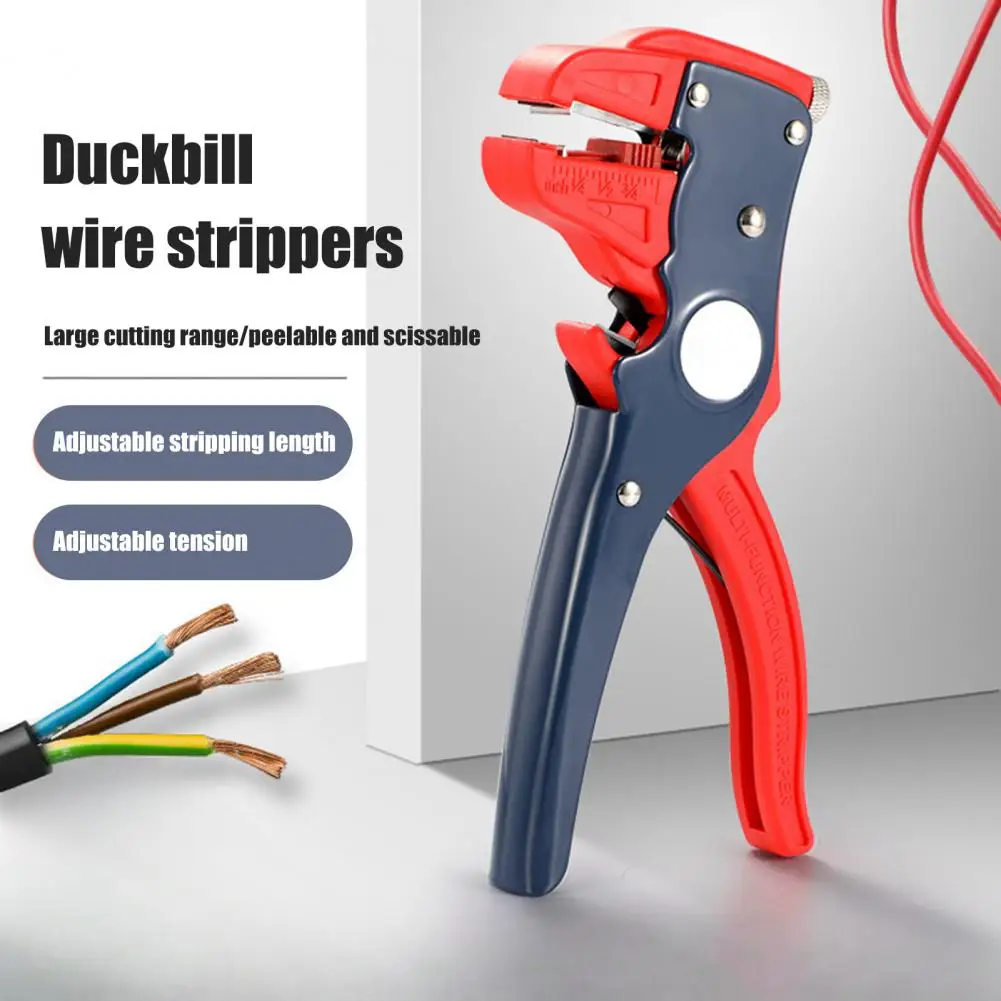 Adjustable Self Adjusting Wire Stripper With Depth Stop Non-Slip Handle Ergonomic Design Portable Wire Stripper