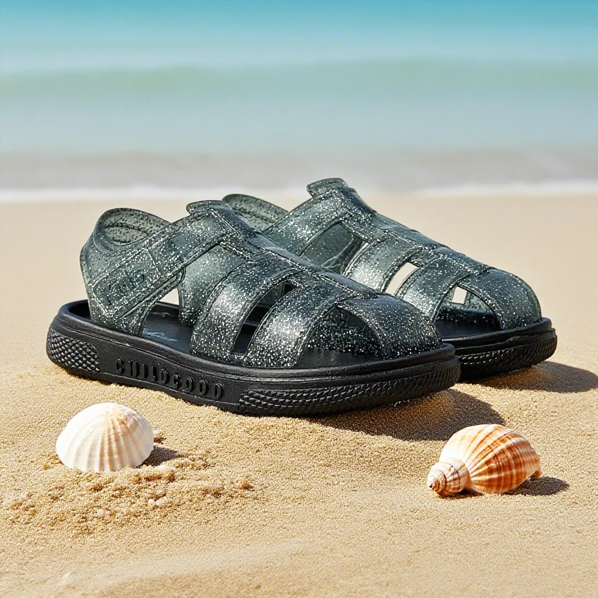 

Летние сандалии принцессы для девочек, новинка 2025, модная детская обувь со сверкающей мягкой подошвой для маленьких девочек