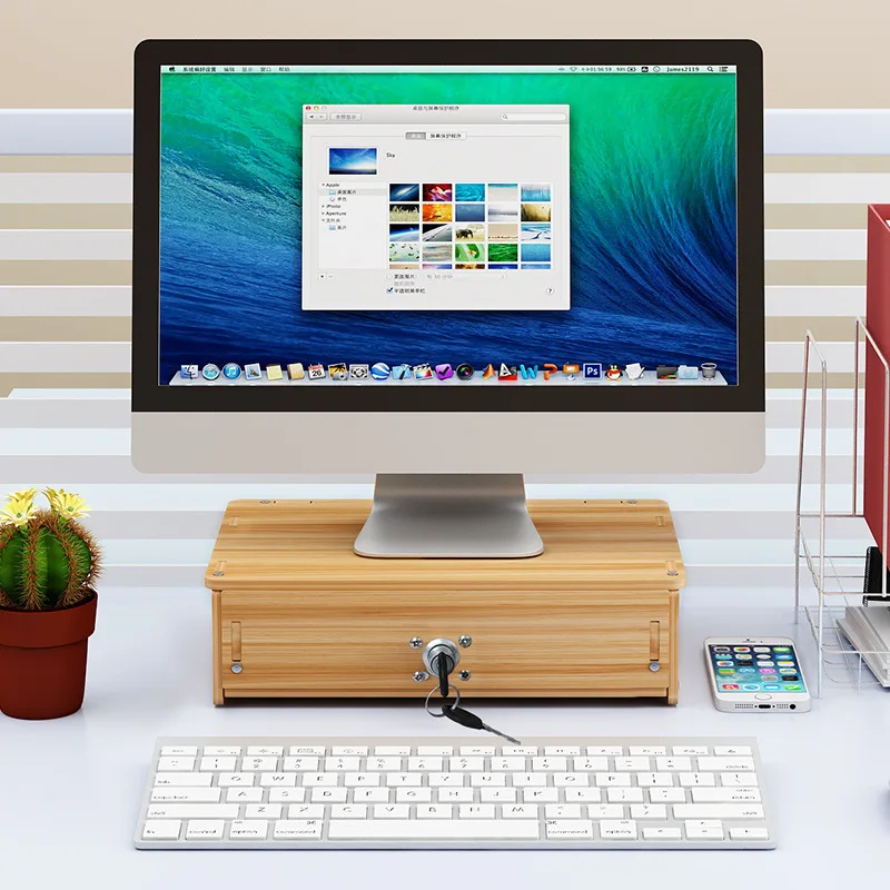 

Office Display Desktop Computer Monitor Heightening Rack Neck Guard Desktop Storage Shelf Base Bracket Stationery Holder
