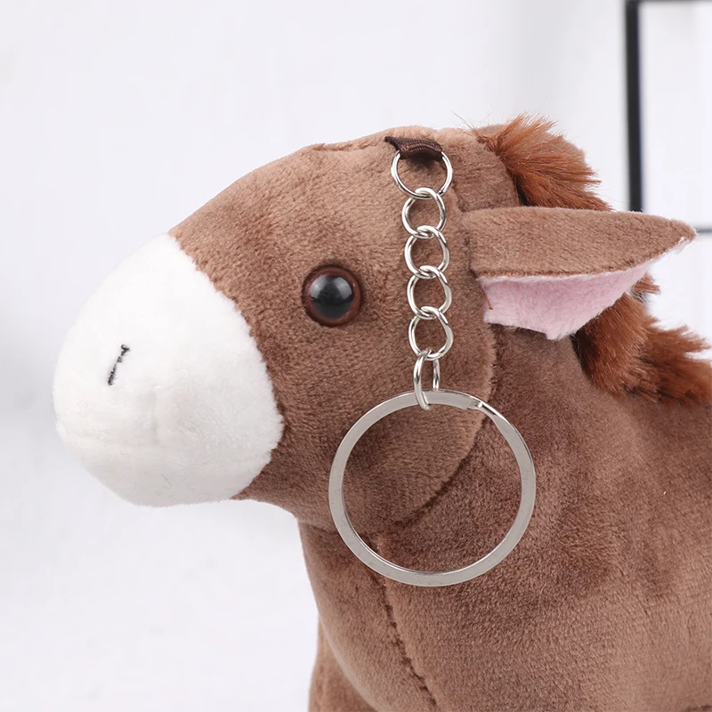 Muñeco de Pony de peluche de dibujos animados de 12,5 cm, muñeco de peluche Kawaii, llavero de caballito, bolso para niñas, regalos colgantes