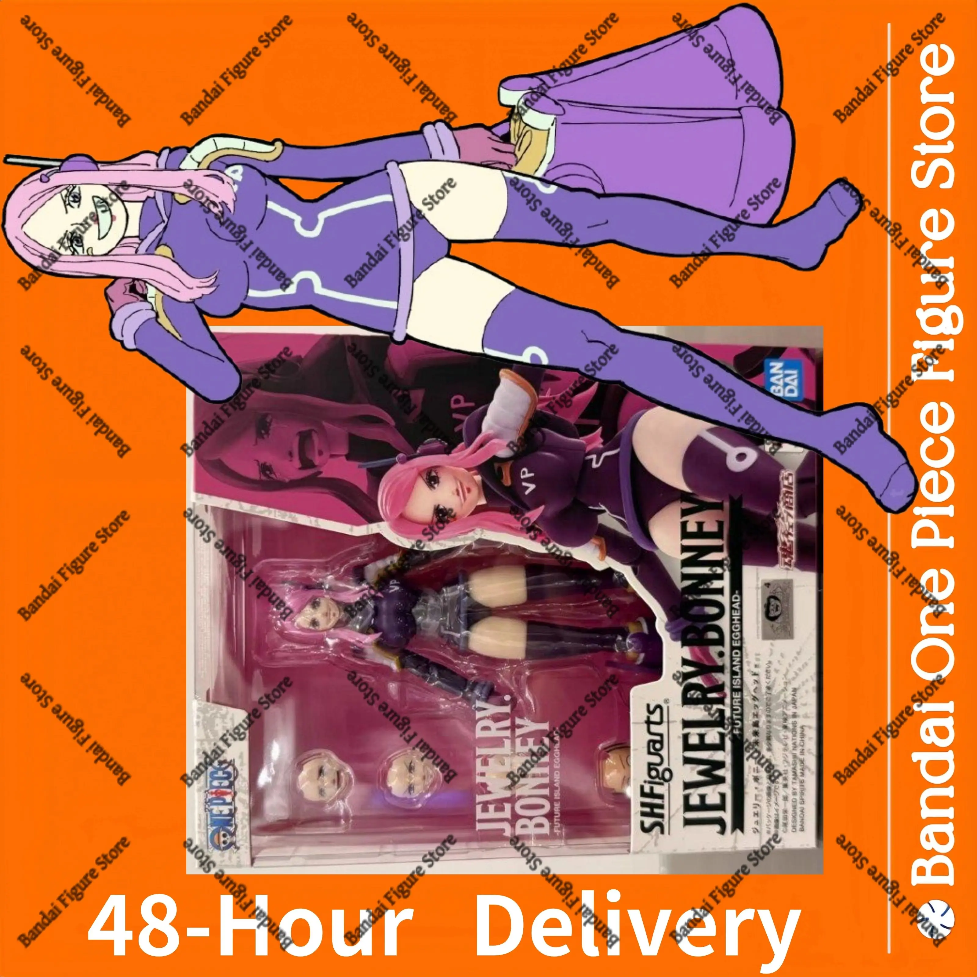 

100% Original Bandai S.H.Figuarts SHF One Piece Monkey D. Luffy Jewelry Bonney in Stock Anime Collection of Action Figures Model