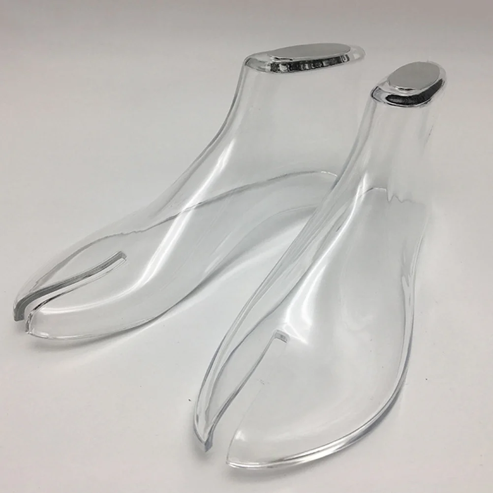 

1Pair High Heel Display Stand Transparent Acrylic Shoe Holder for Boots Sandals Shape Keeper Lightweight Portable Support Rack