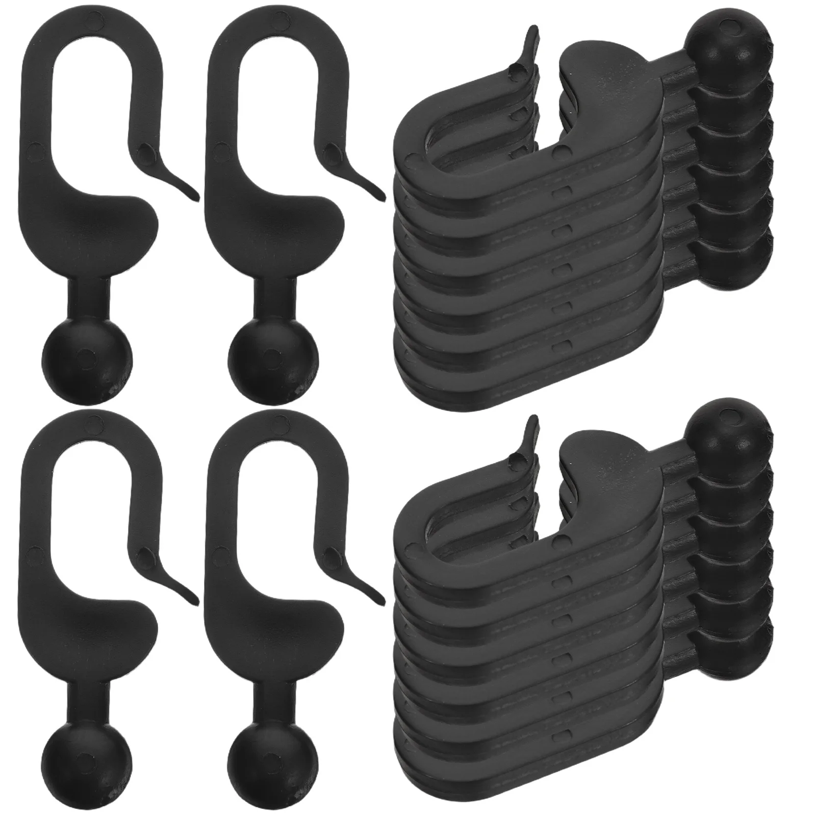 

50Pcs Universal Plastic Hooks for Hanging Curtains Lightweight Compact Design for Rvs Tents and Canopies Curtain Hooks