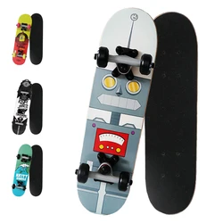Mini monopatín portátil de Arce, tabla larga de dibujos animados, resistente al desgaste, juguete para niños principiantes, regalo para adolescentes, 56cm