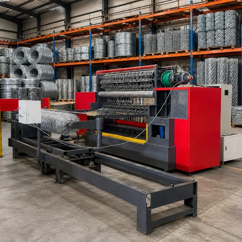 Chain Link Mesh Machine Fence Making Equipment Customized for Diamond Wire Mesh Roll Processing for Factory Use