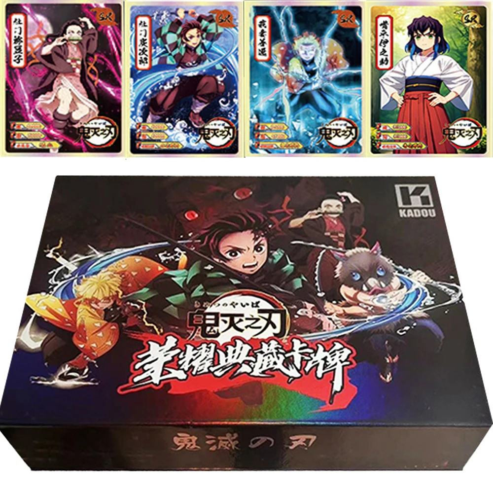 

Wholesale Demon Slayer Cards Booster Box Japanese Anime Figures Tanjirou Nezuko Series Rare Cards For Children Hobby Gifts Toys