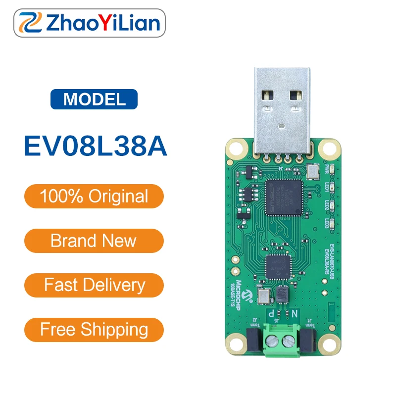 For EV08L38A LAN8670 10BASE‑T1S Ethernet PHY Evaluation Board USB2.0 To Ethernet Demo Module For LAN9500A