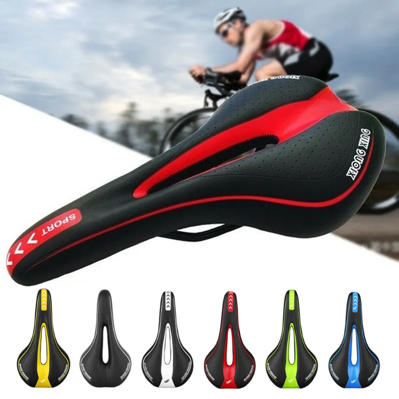 Saddle  Mountain Road Bike Seat PU Leather Gel Filled Cycling Cushion Comfortable Shockproof Bicycle Saddle