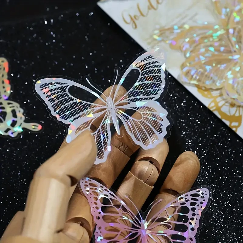 20 arkuszy muszla lekki motyl pusta koronka Retro konto ręczne DIY materiał dekoracyjne śmieci artykuły do dziennika Scrapbooking