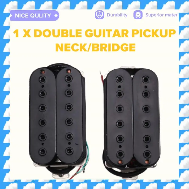 

ONGE комплект звукоснимателей-хамбакеров для электрогитары с двойной катушкой, гитарный звукосниматель 52 мм и набор звукоснимателей для шеи 50 мм для Alnico 5
