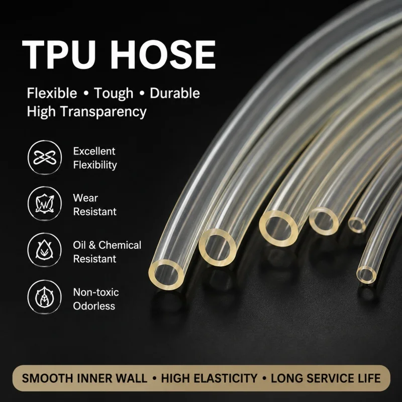 

Low-Temperature Resistant Hose ID 3~16 mm High-Transparency TPU Resin Oil-Resistant Pipe High-Wear Hydraulic Pneumatic Soft Tube