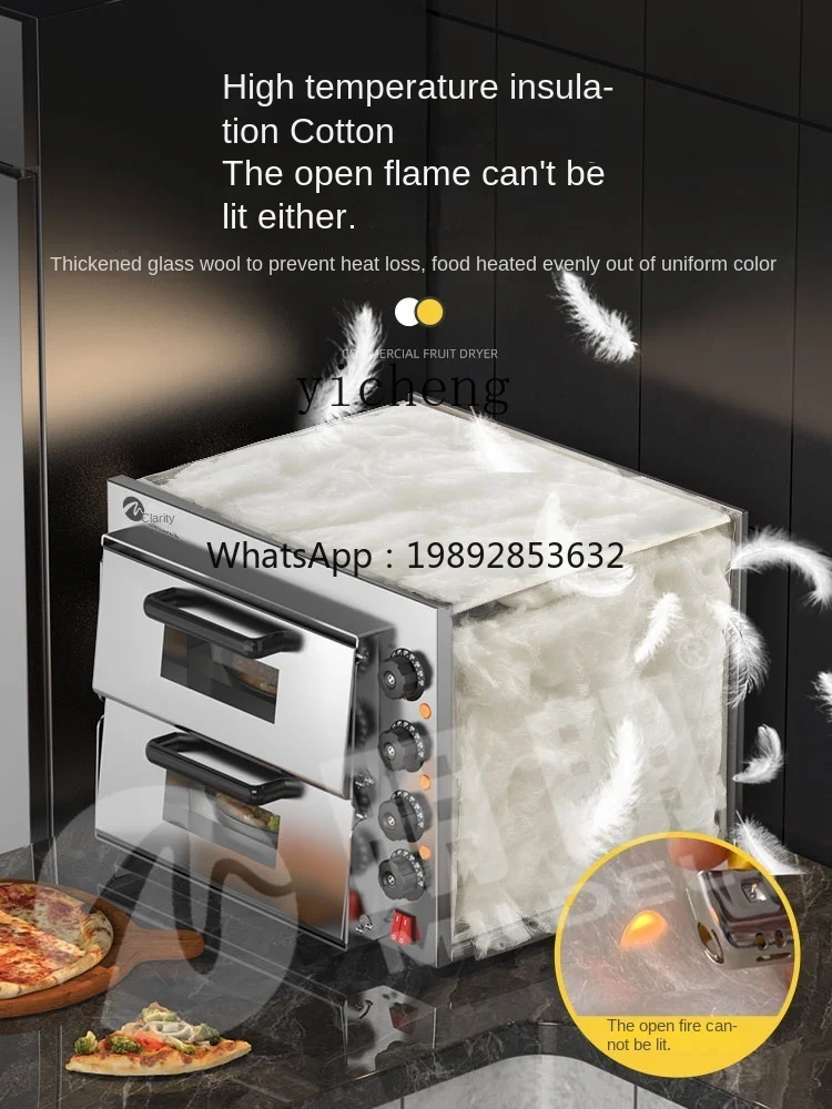 Afbeelding 5: XL Pizzaoven Pizzaoven Commerciële elektrische verwarming Leistenenoven met grote capaciteit Enkellaags dubbellaags