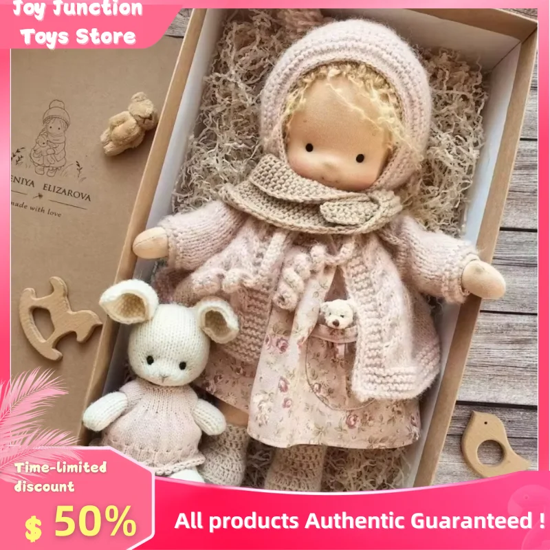 

Cute Cotton Doll Bodied Waldorf Doll Artist Handmade Mini Dress Up Doll Diy Gift Box Packaging For Children'S Christmas Gifts