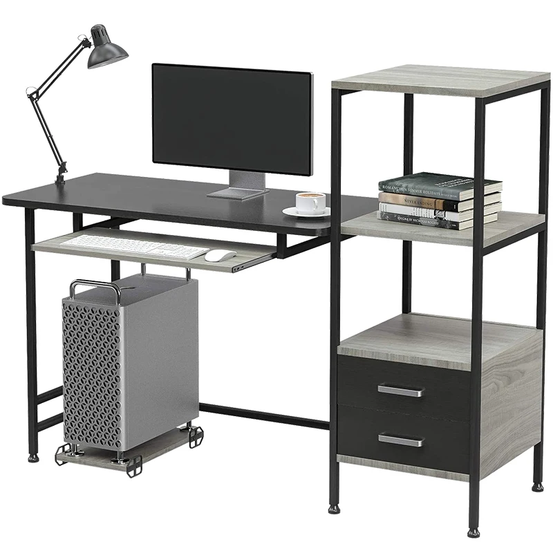 

Study Table Desktop Esports Table Simple Desk Bedroom Student Desk with Bookshelf Esports Table