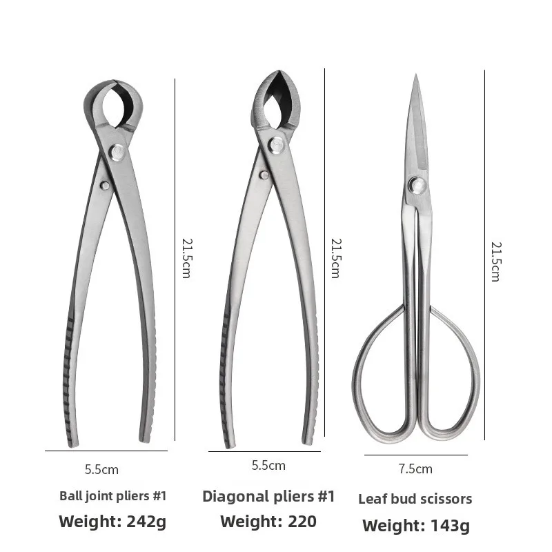 Bonsai Modeling Tools: Round-mouth Spherical Joint Shears, Angled Spherical Joint Shears, Burl Pruning Shears, Bonsai Shears