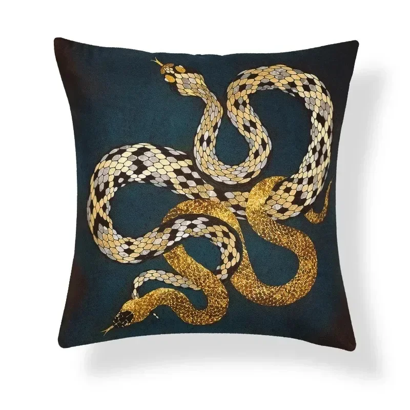 غطاء وسادة كلاسيكي من Ethno-Stil Kunst Muster Licht Luxus Gold Schlafzimmer Wohnzimmer أريكة Sitz ديكور Kissenbezug