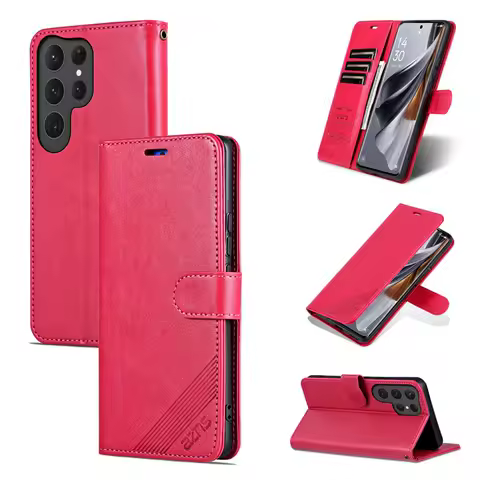 Wallet case for Samsung Galaxy S25 Ultra S25+ S24 S24+ S23 Plus S22+ S21 FE flip cover S23Ultra stand holder with card pocket