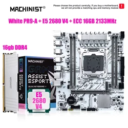 MACHINIST X99 PR9-A Motherboard Set Optional Kit Intel Xeon E5 2680 V4 LGA 2011-3 CPU With DDR4 16GB 2133mhz RAM support NVME M.