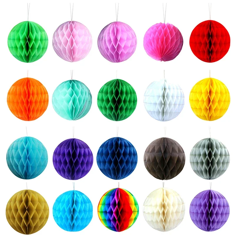 Craft Paper Honeycomb Balls Lantern Ball Anniversary Engagement Wedding Birthday Party Decoration Shopping Mall Event Pendant