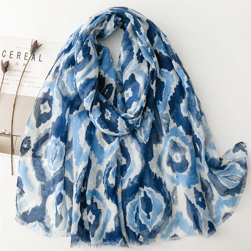 

Ombre Geometric Frnge Viscose Soft Scarf Boho Chic Thin Shawls and Wraps Women Perfect for Travel & Casual Muslim Hijab 2025