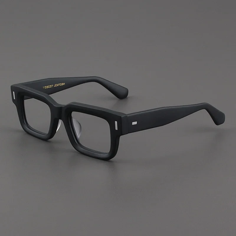 Men High-quality Optical Glasses Frame Square Acetate Retro Thick Edged Matte Black Fashion Women Myopia Prescription Eyeglasses