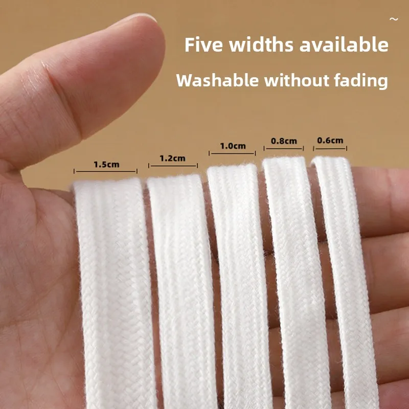 Wide Flat Shoelaces Unisex Bread Shoes Anti-Balling Non-Fading Nylon Laces for Men And Women in Beige Color Shoe Accessories