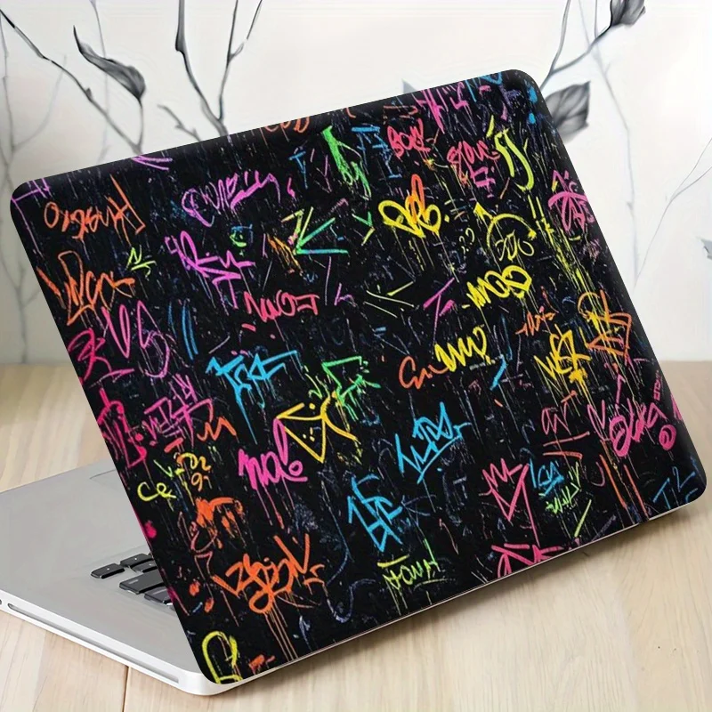2 Pieces, DIY Laptop Sticker - Neon Graffiti Label Sticker Neon Graffiti Signature - Vinyl, Scratch Resistant, Durable, Easy