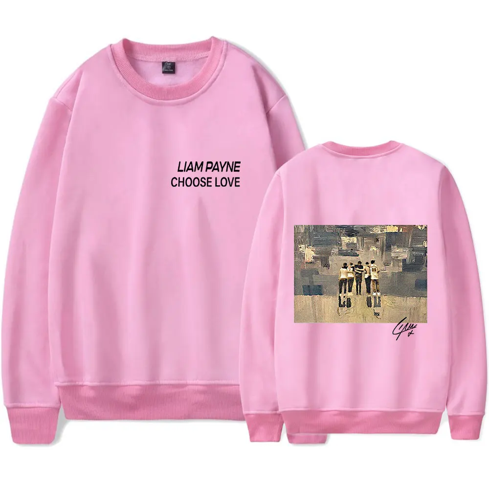 Liam Payne Kies Love Merch Memorial Sweatshirt Lange mouw Crewneck Sweatshirt Heren Dames Rip Pullover