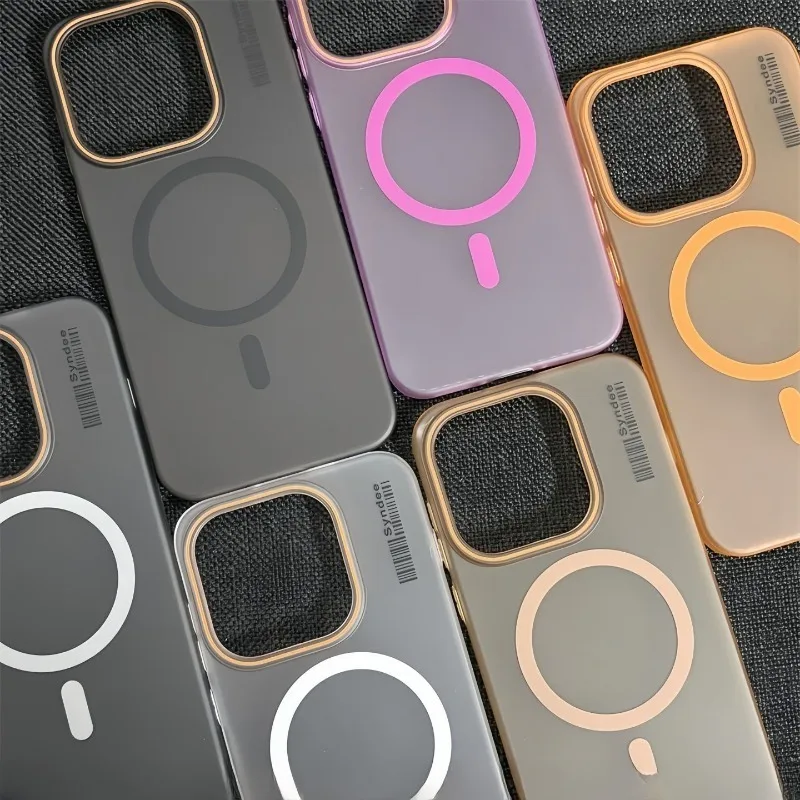 لون الحلوى الباركود المغناطيسي متجمد هارد شل ل ممن لهم رينو 15 برو ماكس 14 برو F/FS A6Pro A5X 4/5G مكافحة الإفلات حماية غطاء نحيف