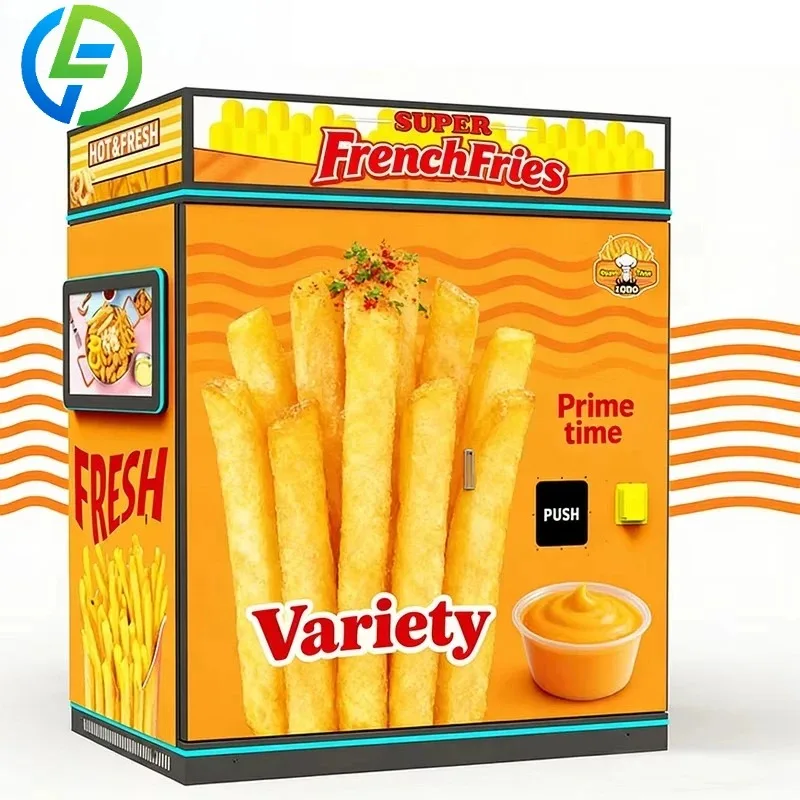 French Fries Vending Machine Robot Hot Food Chicken Fry Chip Machine Factory Price with Credit Card Payment System Custom