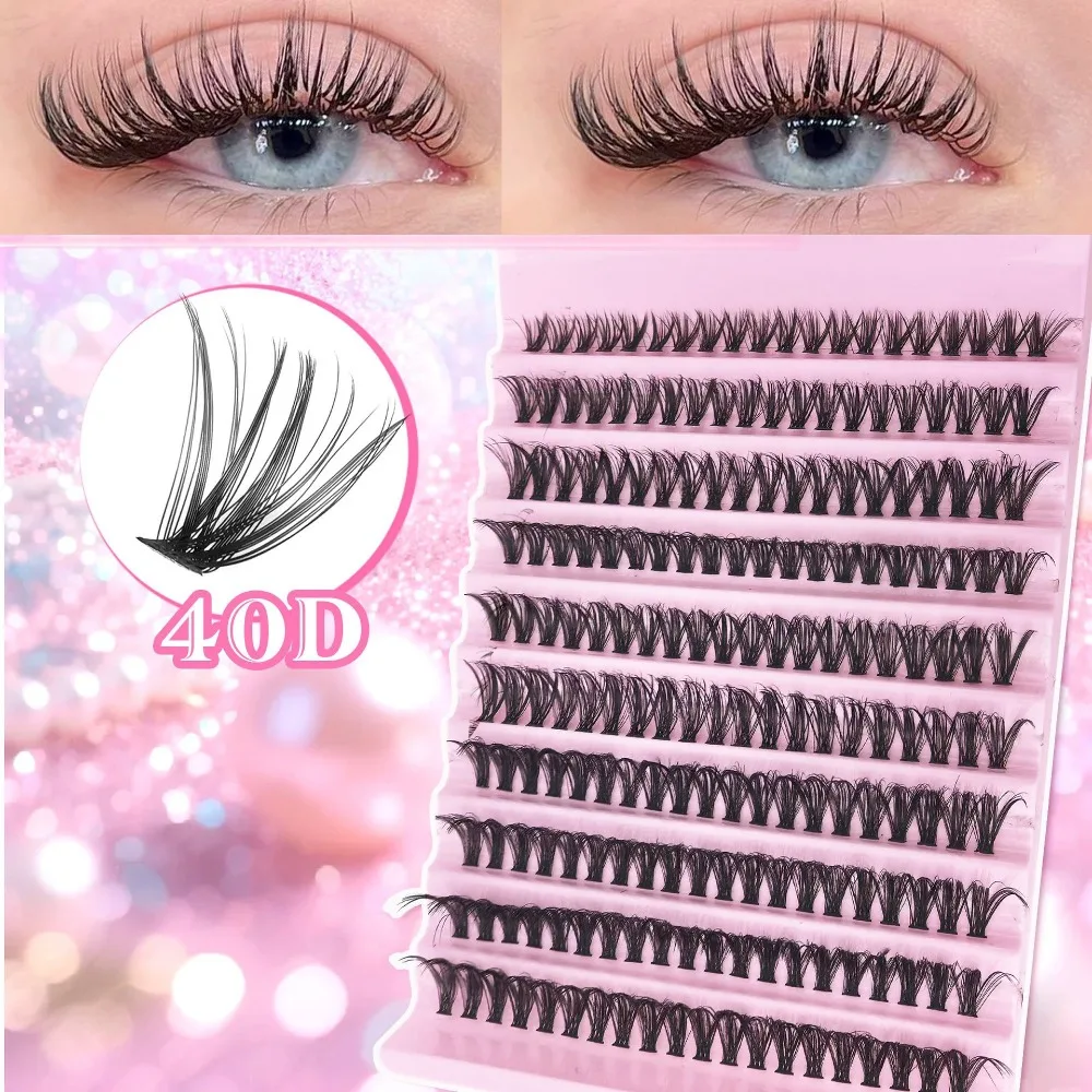 Natural Look False Eyelashes Wispy Style Bond and Seal DIY Lash Extension Kit Cluster Design Eye Makeup Tools Eye Lash Extension