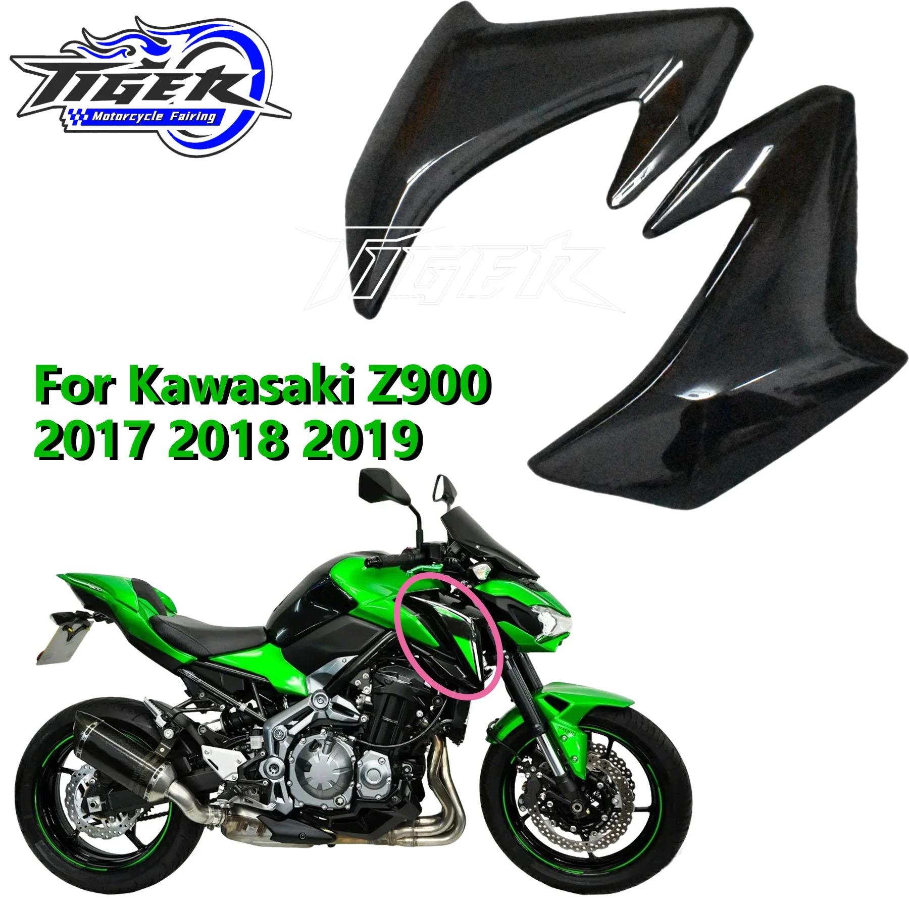

For Kawasaki Z900 Gas Tank Side Trim Cover Panel Fairing Cowl Protect For Kawasaki Z900 2017 2018 2019 Accessories Motor Fairing