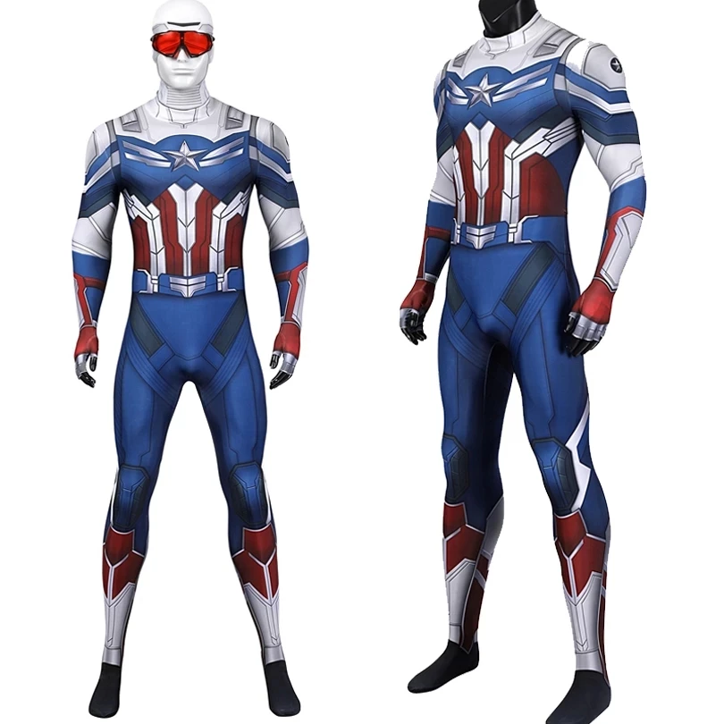 Halloween Masquerade Falcon And Winter Soldier Cosplay New CaptainTight Jumpsuit Stereos Costume Sam Battle Clothes Fancy