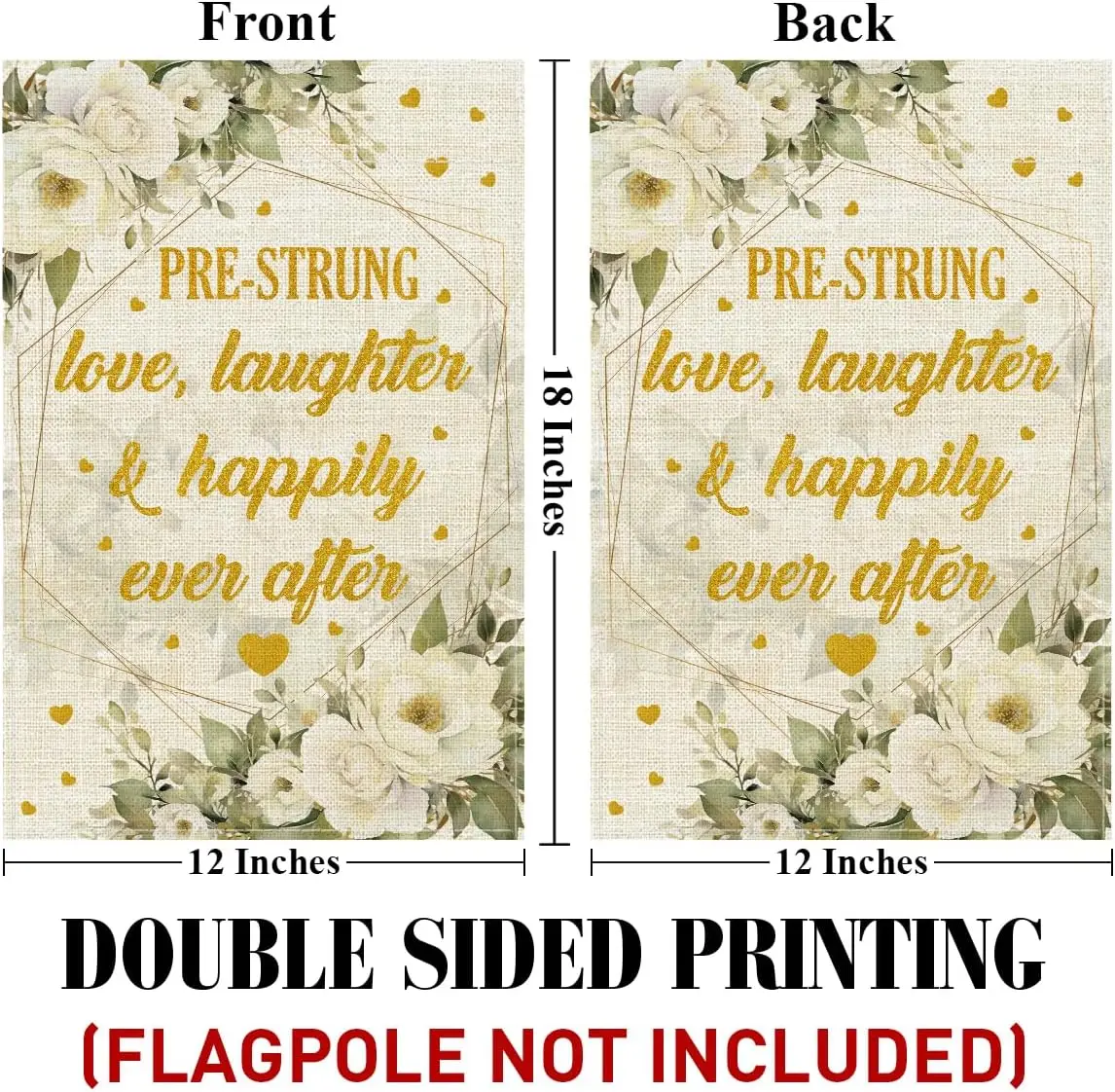 Wedding Shower Garden Flag 12x18 Inches - Bridal Shower Engagement Flags Double Sided for Outside Yard House Outdoor Lawn De uui