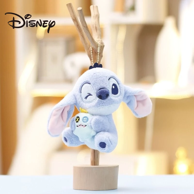 ديزني غرزة أفخم دمية قلادة Kawaii الكرتون أنيمي التطريز الاكسسوارات حقيبة معلقة اكسسوارات المفاتيح الرجال والنساء هدية