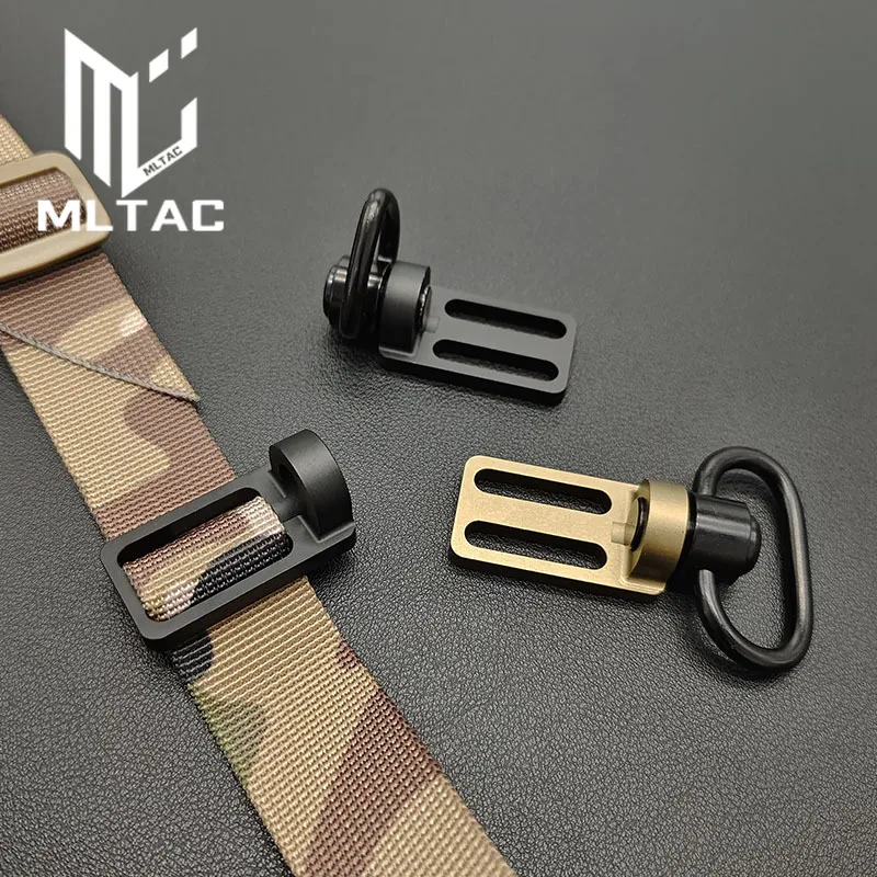 Tactical 1 Inch Convert Between 2 To 1 Point Triglide Sling Adapter  With QD Swing Mount Swivels Airsoft Hunting  Accessories