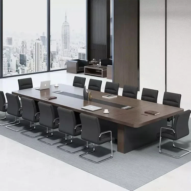 Plate Rectangular Large Conference Table Simple Modern Negotiation Table And Chair Combination Office Furniture