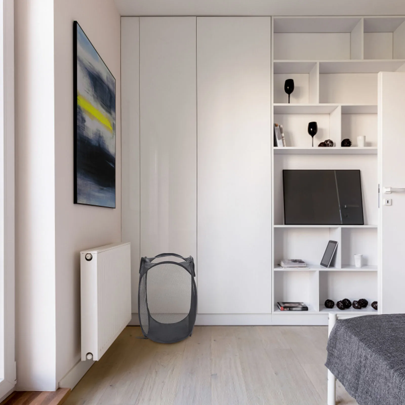 

Folding Laundry Hamper Practical Texture Easy Transportation for Bedroom Bathroom Laundry Room Storage Pouch Storage Pouch