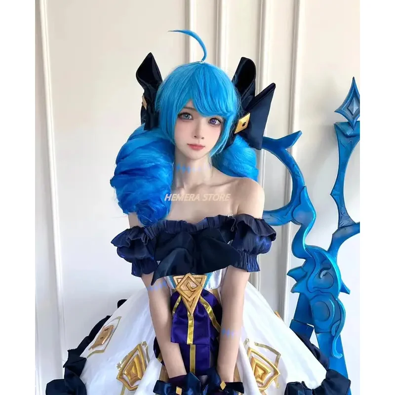 Lol League Of Legends Cos Gwen Lingluo Doll Cosplay Suit Dark Wind Lolita Girl Game Shoes Wig Role Play Sets