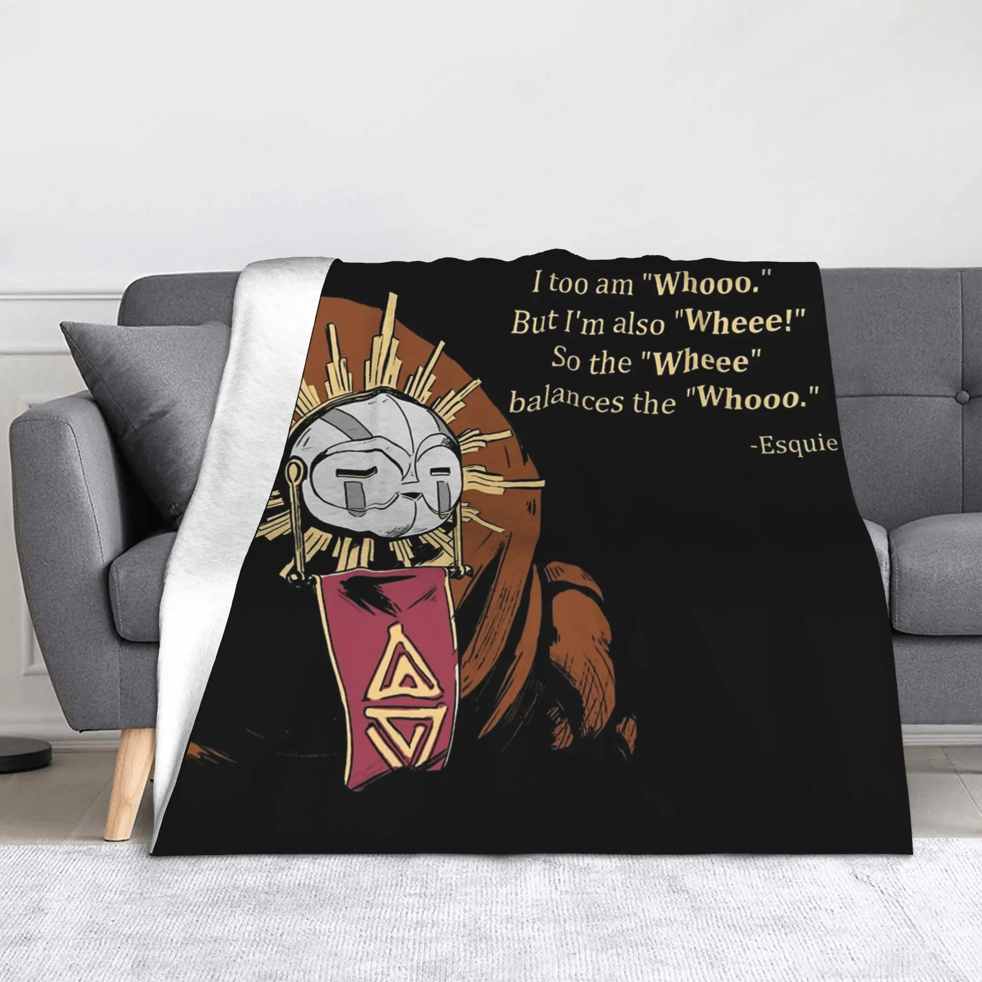 Expedition 33 Esquie Funny Quotes Blankets Fleece Clair Obscur Soft Throw Blankets for Bedroom Sofa Bed Rug