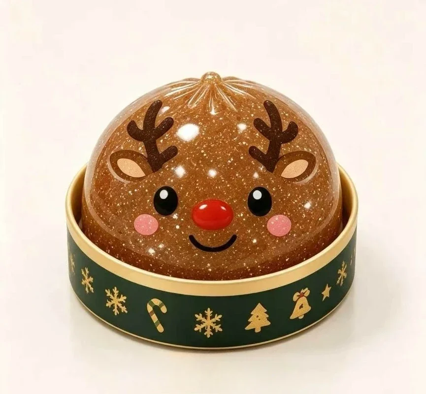 Weihnachts-Quetschspielzeug: Schneemann, Elch, Weihnachtsmann mit Box, Stressabbau, Frohe Weihnachten, Neujahrsgeschenk 2027 – Detail 6