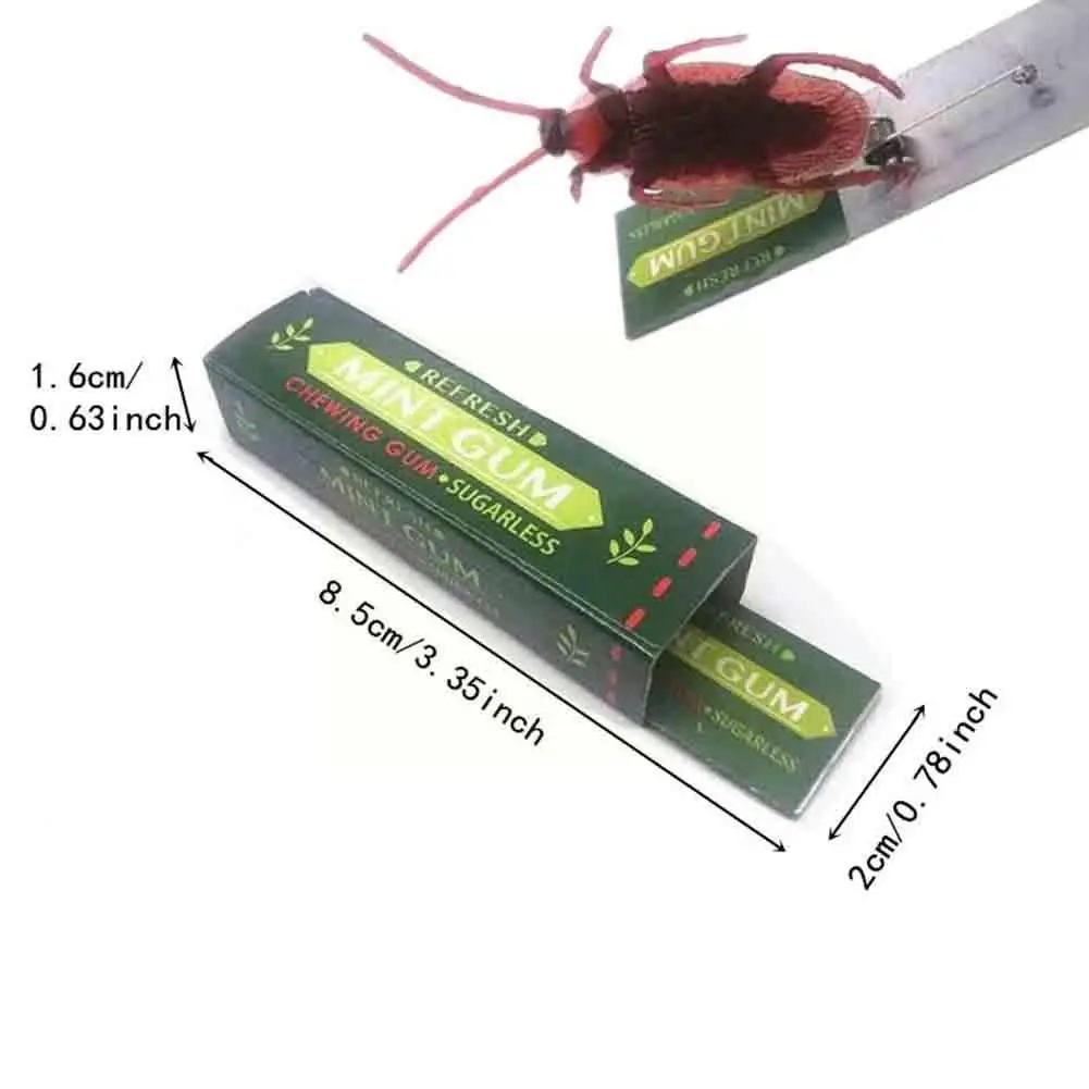 いたずらおもちゃびっくりゴキブリガムチューインガムプルヘッドパロディおもちゃギャグジョーク面白いおもちゃ子供を怖がらせるいたずらおもちゃ