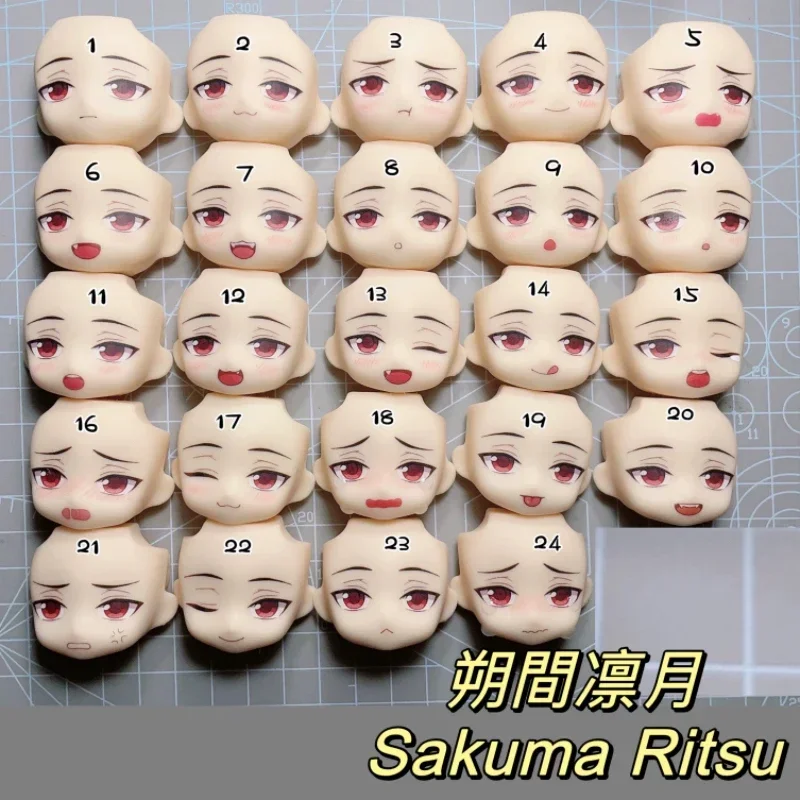 Sakuma Ritsu Faceplate Ob11 Ensemble Stars GSC YMY 1/12 Clay Man Face Water Sticker Handmade Anime Game Doll Accessories